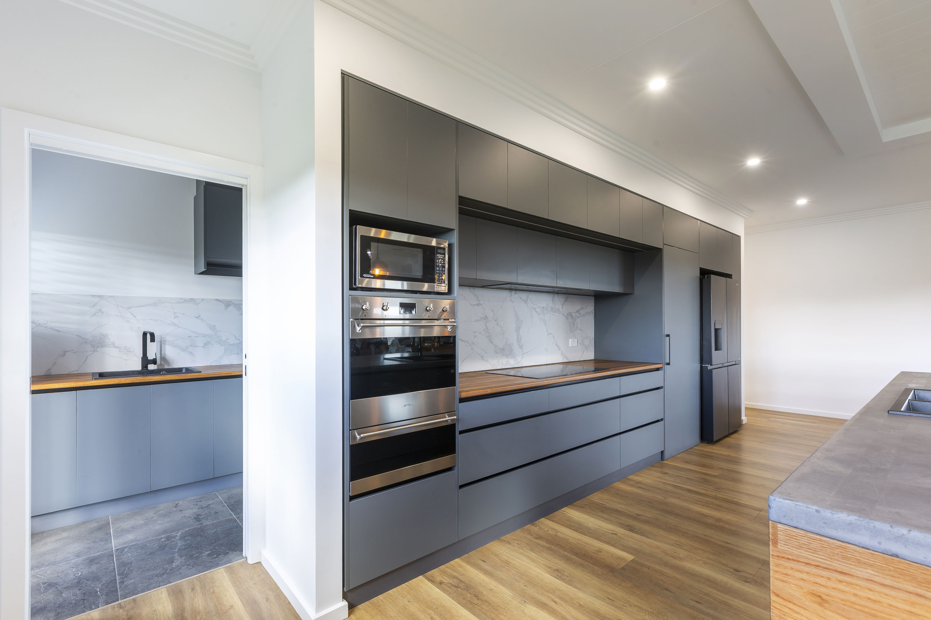Kitchen renovation with dark features